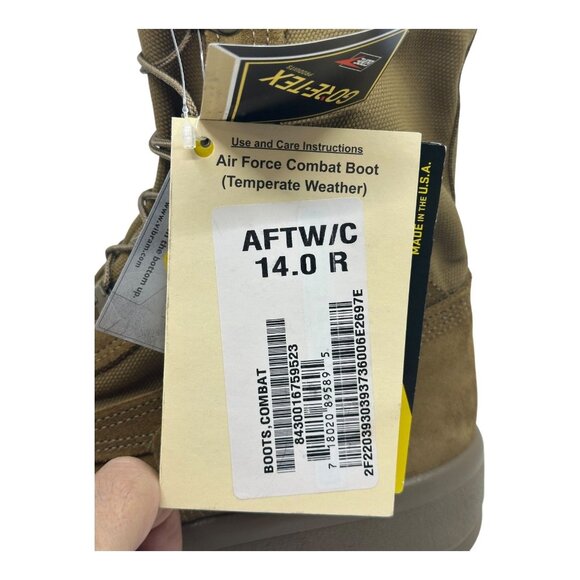 Belleville Men's AFTWC 14.0 R Military Tactical Combat Boots Coyote Leather USA - Picture 4 of 12